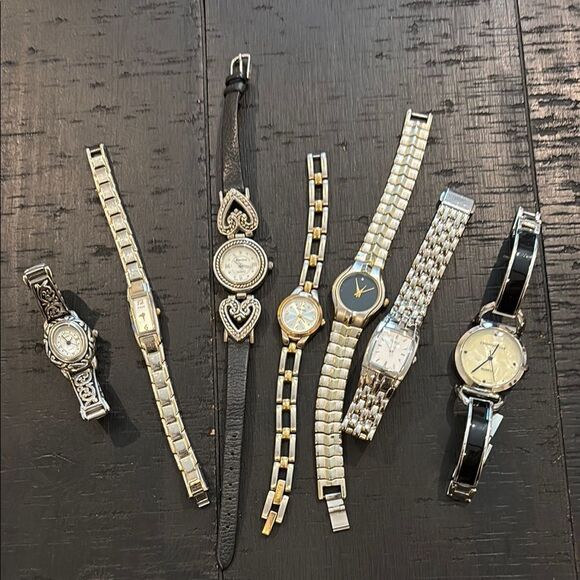 Bundle of 7 Elegant Silver and Gold Watch Collection Watches Need Battery​​​ main image 4